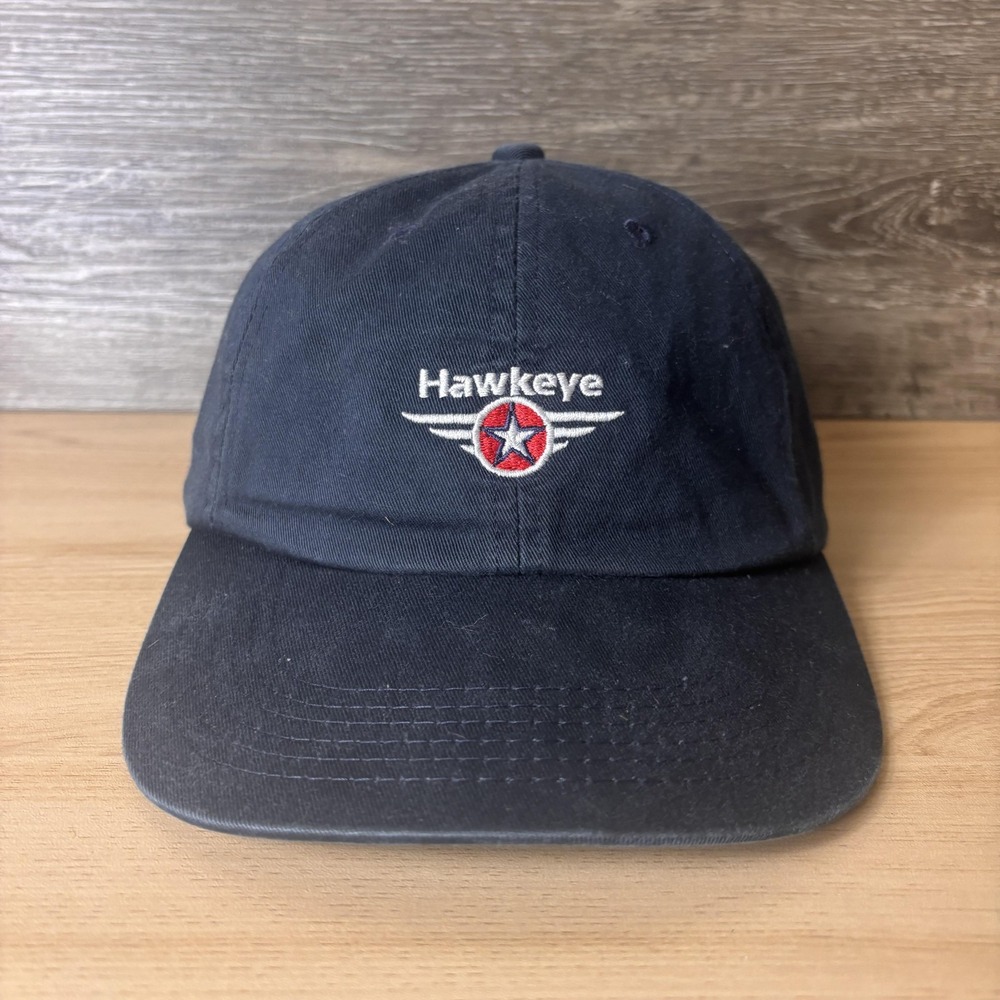 Hawkeye Hat Cap Strap Back Navy Embroidered America's PipeForce Advertising Mens
